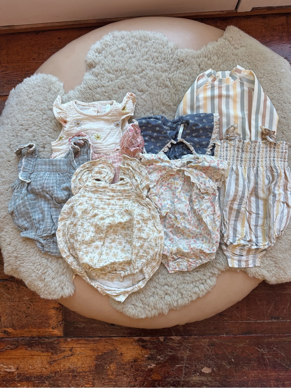 Rylee + Cru Baby Girl 8-Piece Romper Bundle